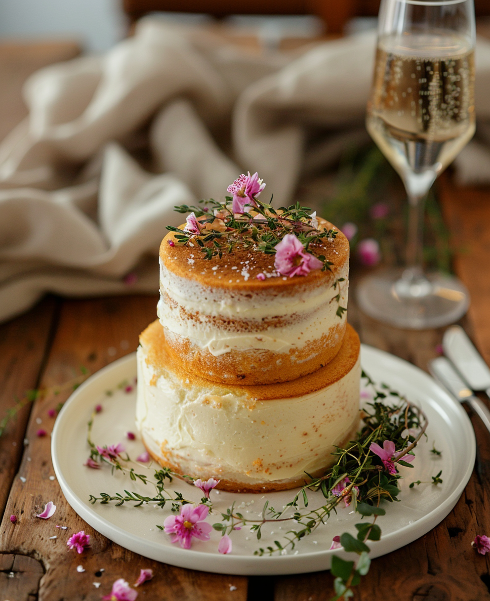 2 tier wedding cake