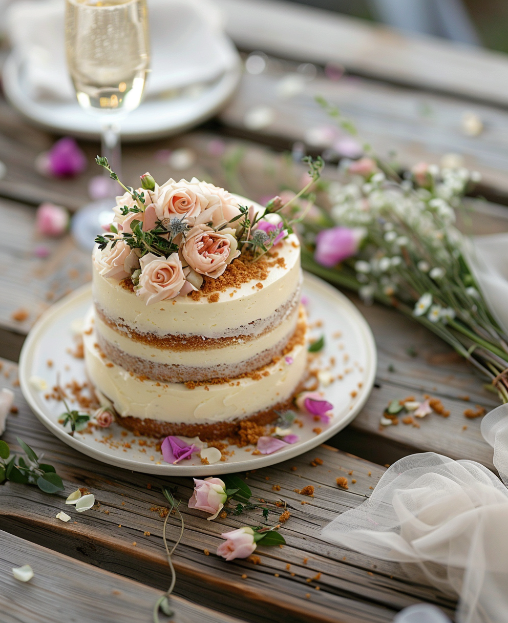 2 tier wedding cake