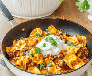 Beef Tortellini Beef stove recipe with cheese