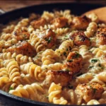 Cheesy Cajun Garlic Chicken Rotini Skillet -