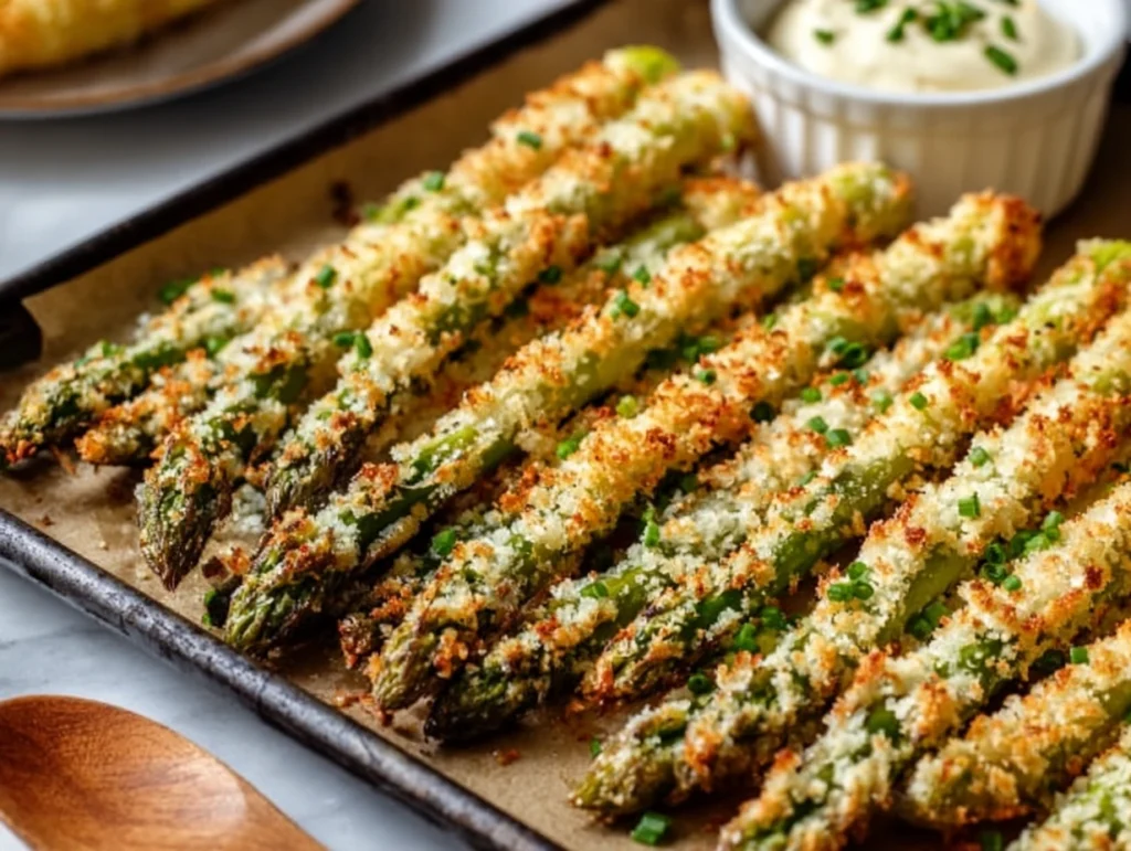 Crispy Parmesan Asparagus Sticks -
