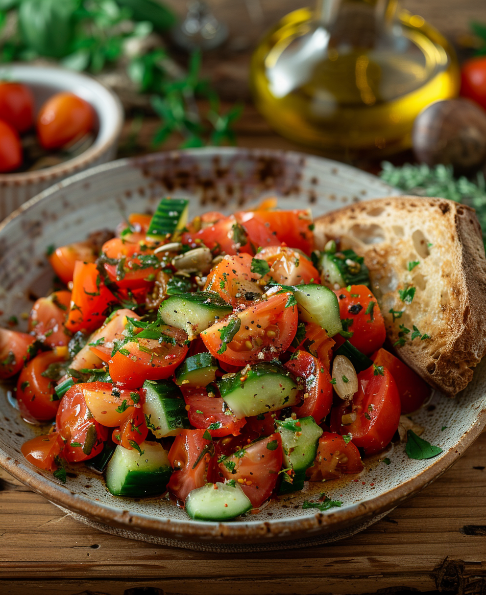tomato cucumber salad recipe