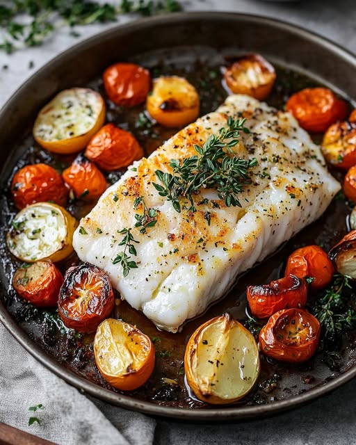 Baked Cod Vegetables