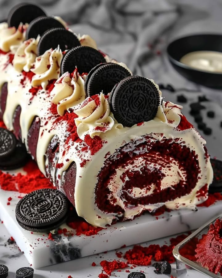 Red Velvet Oreo Roll