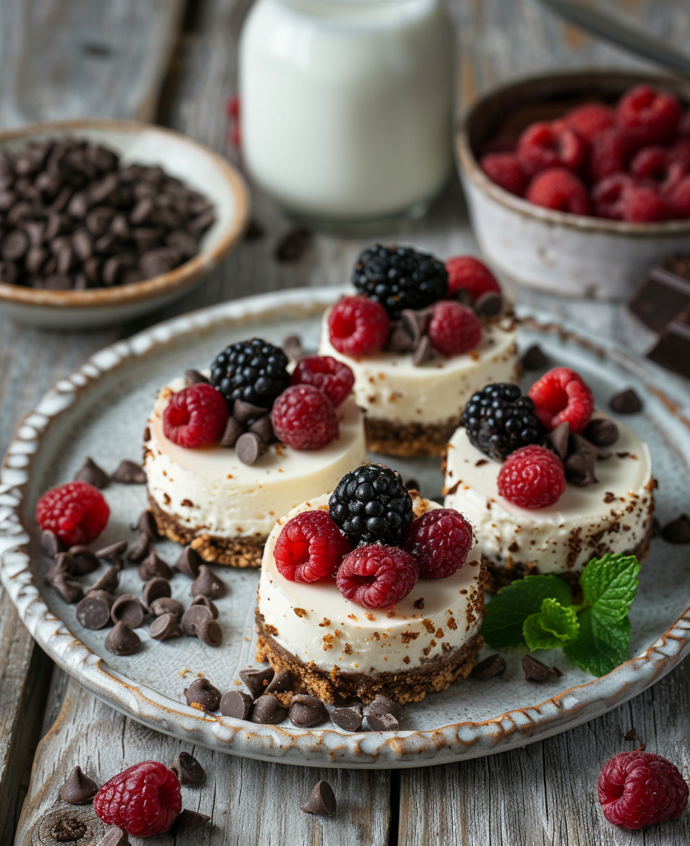 no bake mini cheesecakes