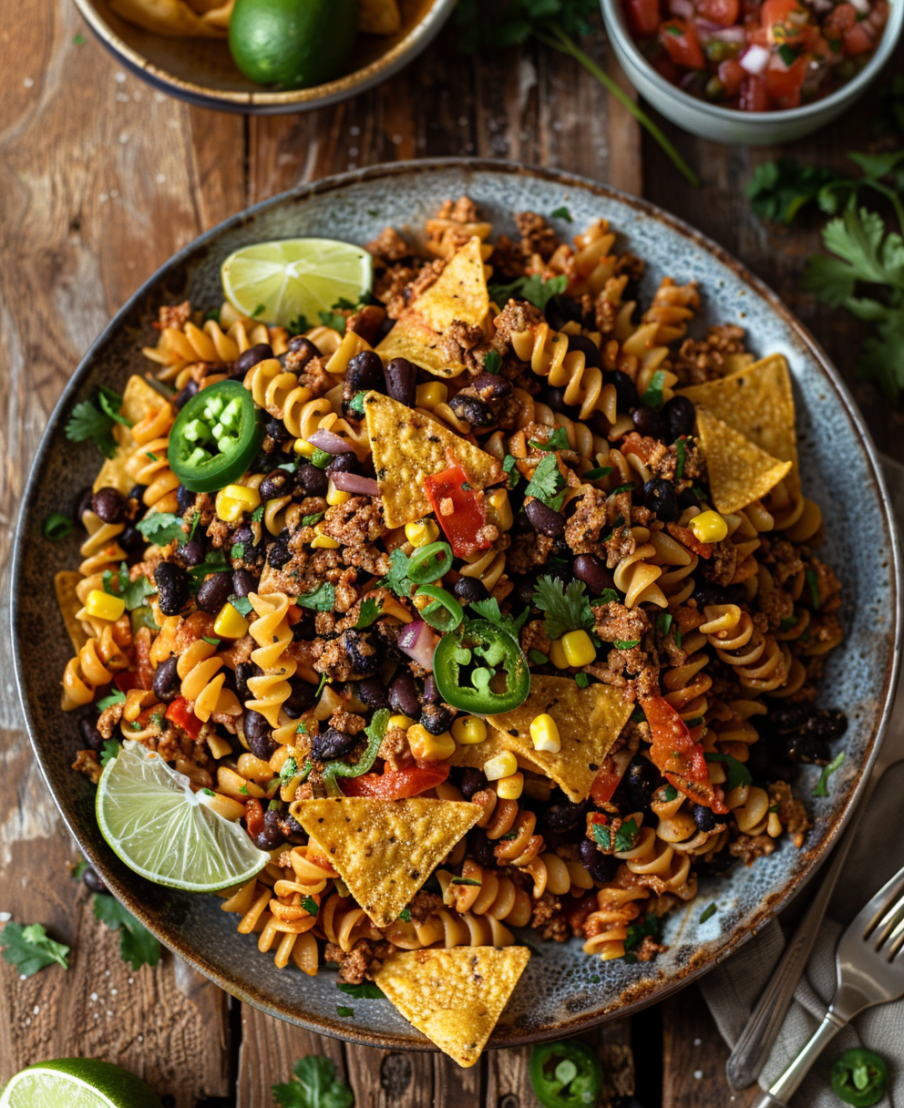 Delicious Taco Pasta Salad Recipe: A Fiesta in Every Bite! 3 taco pasta salad recipe