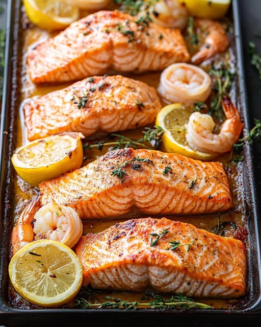 Baked Salmon Shrimp
