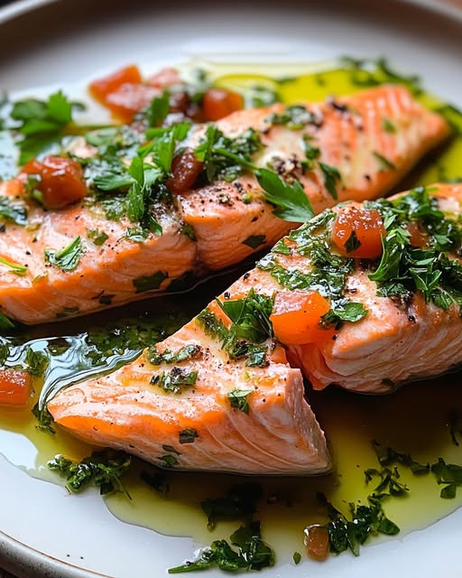 Baked Salmon Vinaigrette