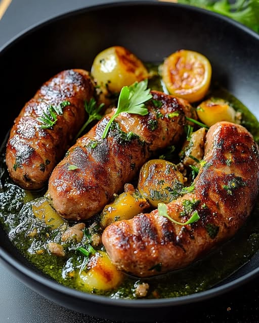 Braised Cabbage Sausages