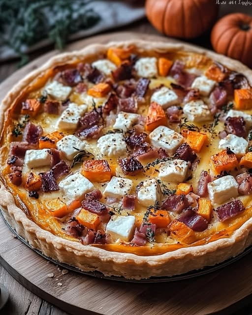 Butternut Bacon Tart