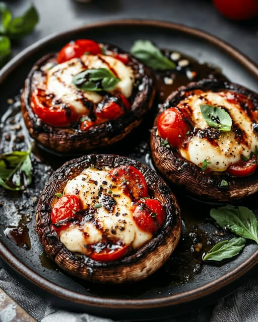 Caprese Stuffed Mushrooms