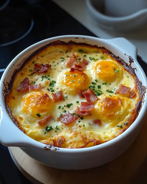 Cheesy Bacon Eggs: The Ultimate Breakfast Delight 1 Cheesy Bacon Eggs