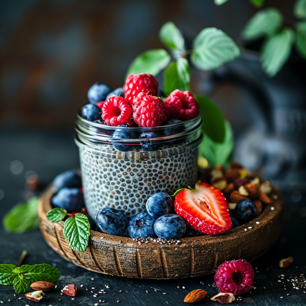 Chia Seed Pudding with Almond Milk & Berries: Irresistibly Delicious! 4 Chia Seed Pudding with Almond Milk & Berries