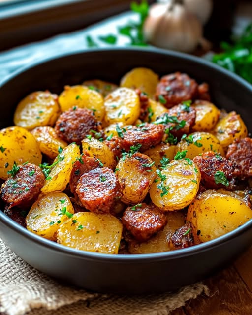 Chorizo Potato Gratin