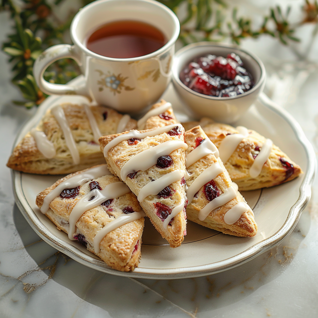 Cranberry Orange Scones with Glaze: Irresistibly Delicious Recipe 2 Cranberry Orange Scones with Glaze