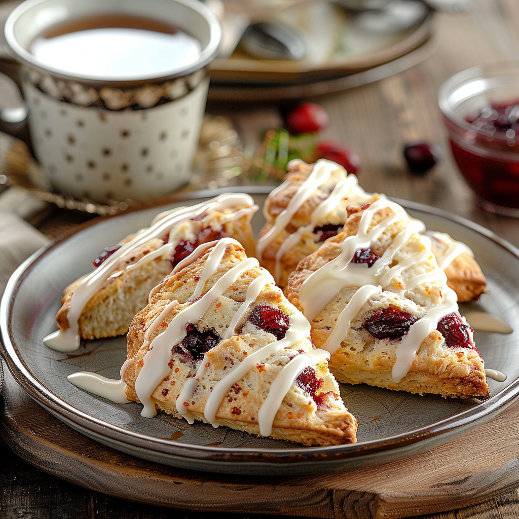Cranberry Orange Scones with Glaze: Irresistibly Delicious Recipe 4 Cranberry Orange Scones with Glaze