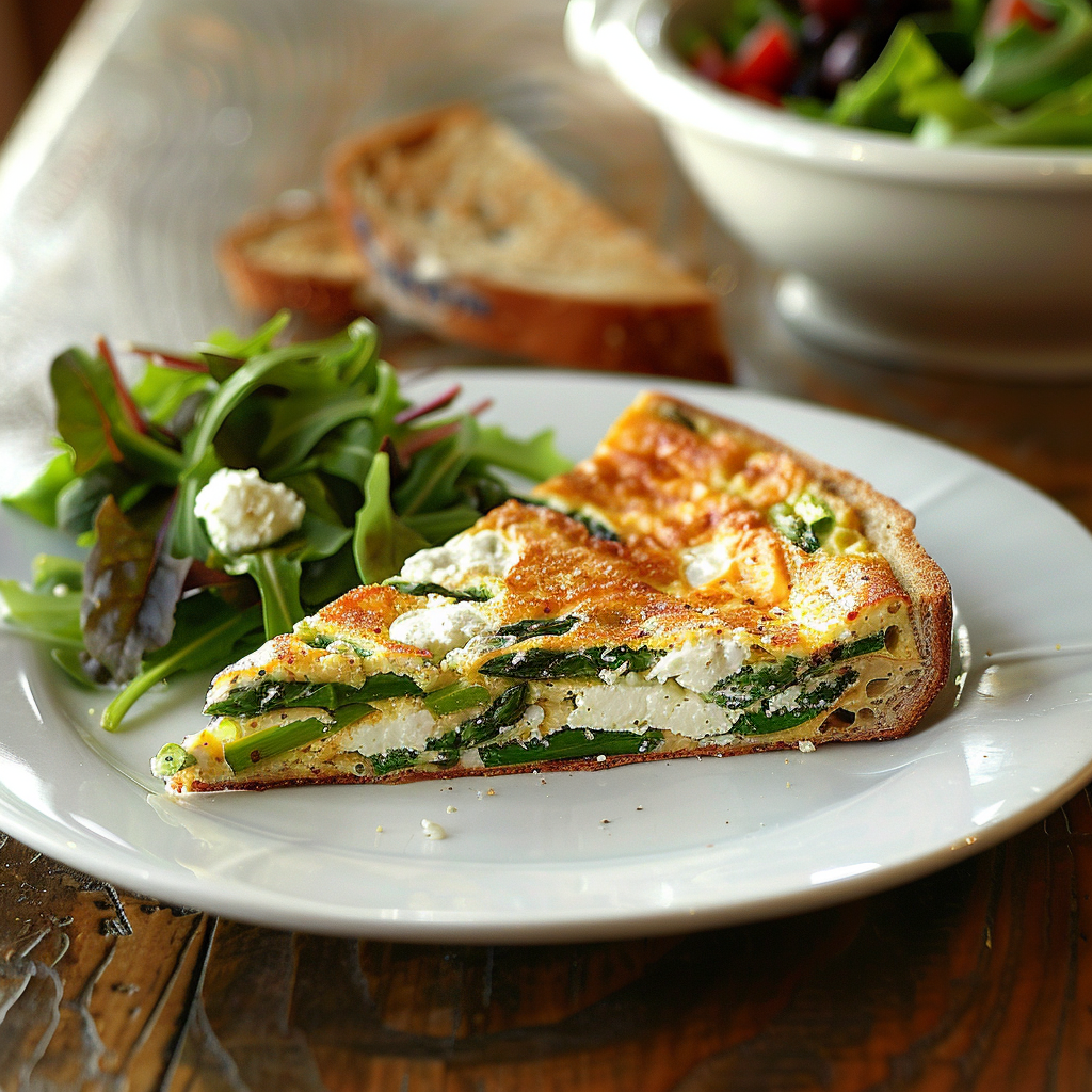 Egg White Frittata with Asparagus & Goat Cheese: Irresistibly Delicious! 2 Egg White Frittata with Asparagus & Goat Cheese
