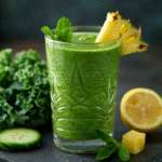 Green Detox Smoothie with Kale & Pineapple