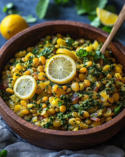 Lentil Pesto Salad
