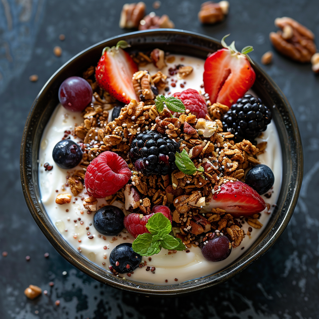 Maple Pecan Granola with Greek Yogurt: Irresistibly Delicious Breakfast Idea 2 Maple Pecan Granola with Greek Yogurt