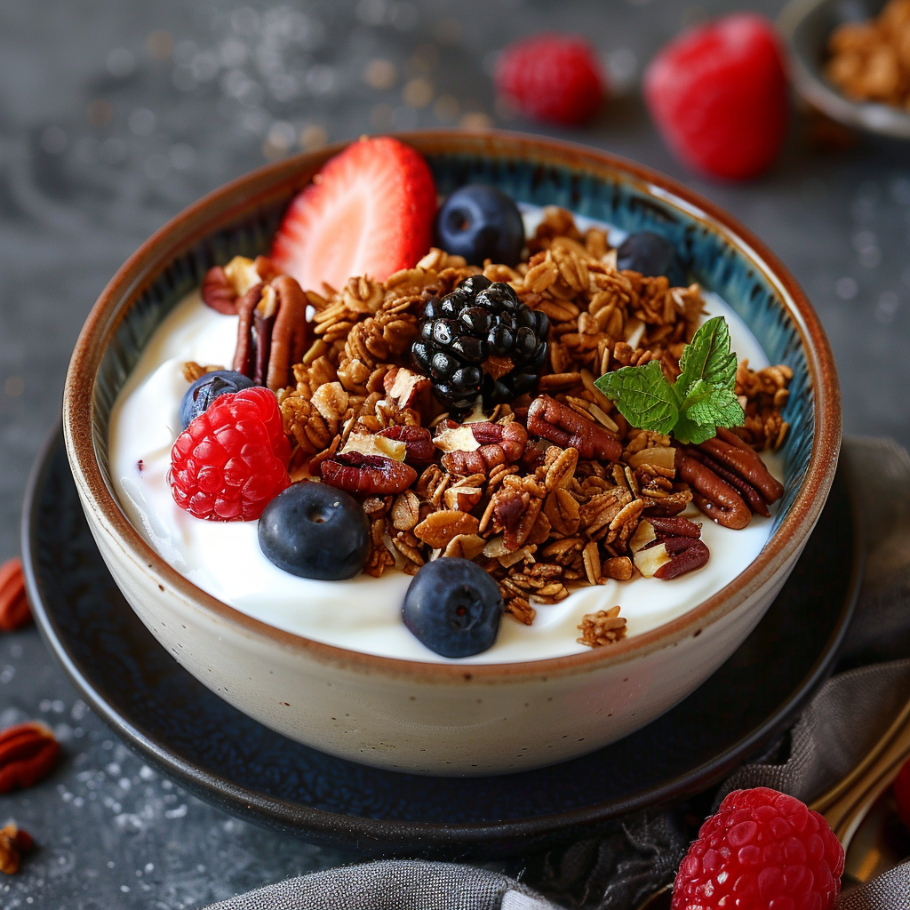 Maple Pecan Granola with Greek Yogurt: Irresistibly Delicious Breakfast Idea 4 Maple Pecan Granola with Greek Yogurt