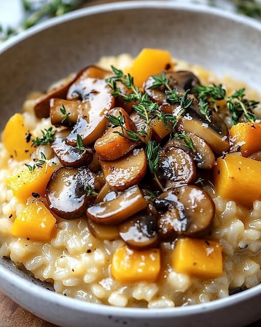 Mushroom Butternut Risotto