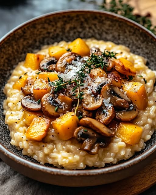 Mushroom Butternut Risotto