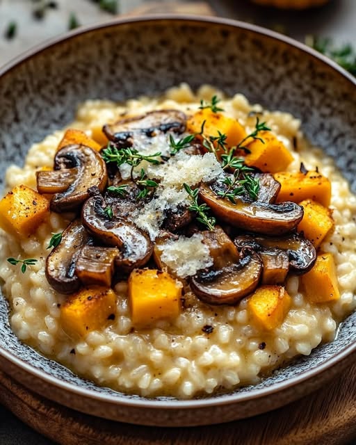 Mushroom Butternut Risotto