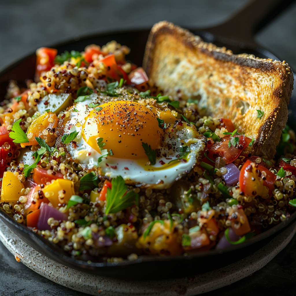 Quinoa Breakfast Skillet with Veggies: Quick & Healthy Recipe 1 Quinoa Breakfast Skillet with Veggies