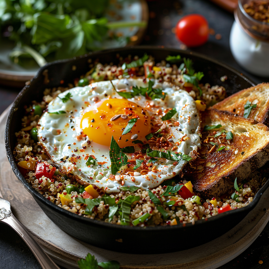Quinoa Breakfast Skillet with Veggies: Quick & Healthy Recipe 2 Quinoa Breakfast Skillet with Veggies