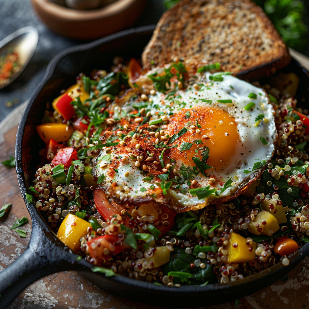 Quinoa Breakfast Skillet with Veggies: Quick & Healthy Recipe 3 Quinoa Breakfast Skillet with Veggies