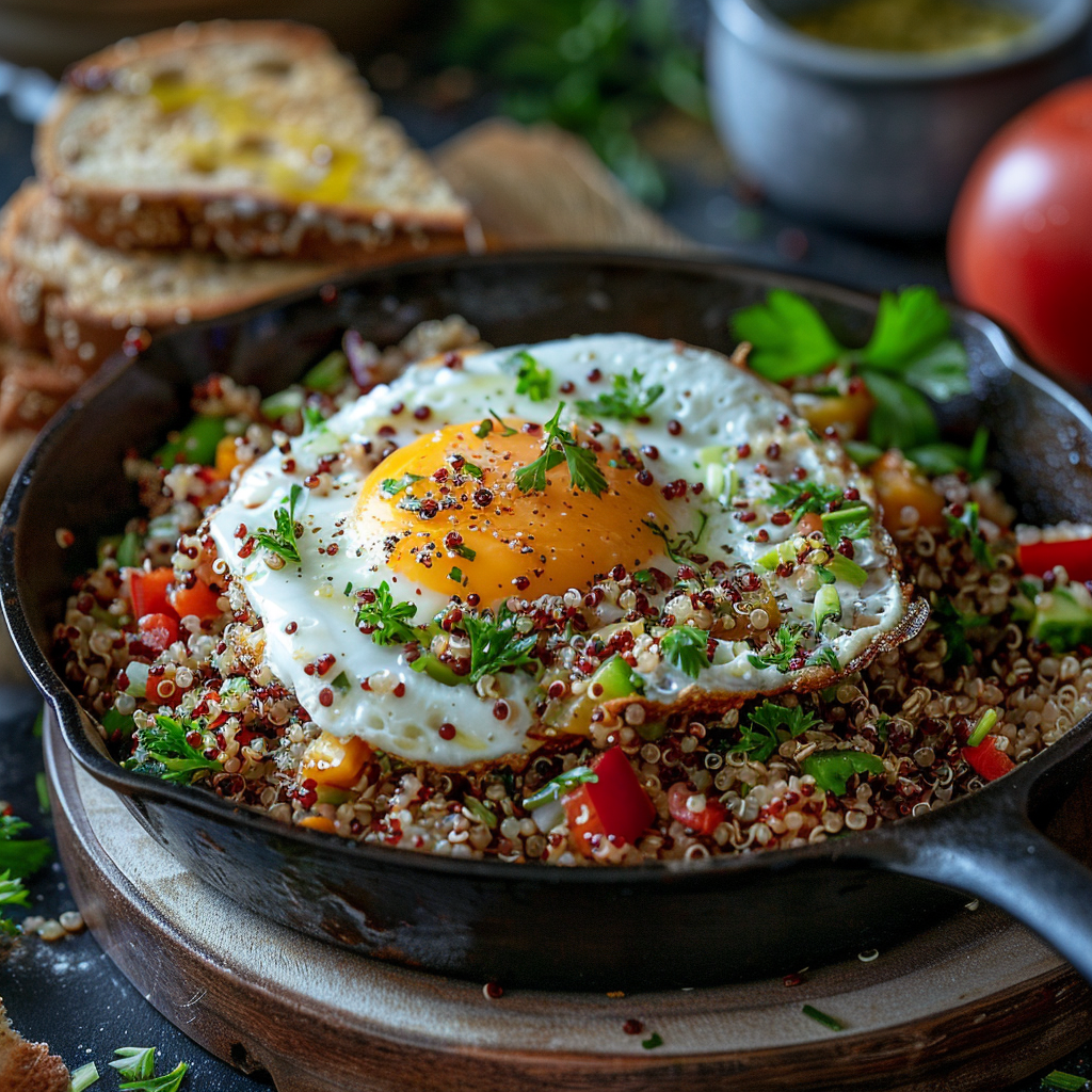 Quinoa Breakfast Skillet with Veggies: Quick & Healthy Recipe 4 Quinoa Breakfast Skillet with Veggies