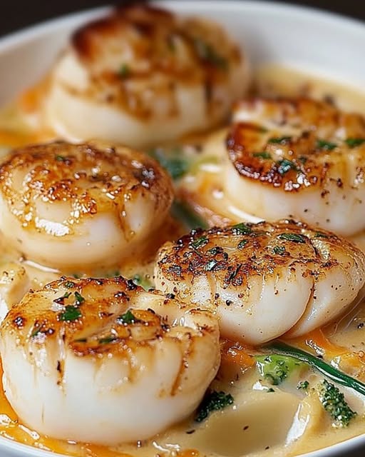 Scallops Leek Fondue