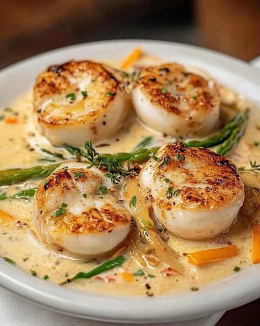 Scallops Leek Fondue