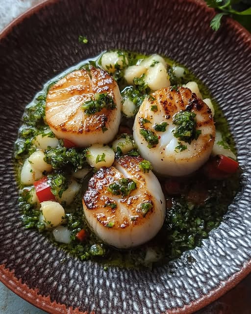 Seared Scallops Chimichurri
