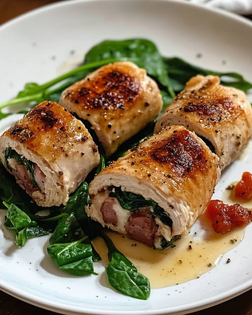 Spinach Chicken Involtini
