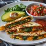 Spinach & Feta Breakfast Quesadilla