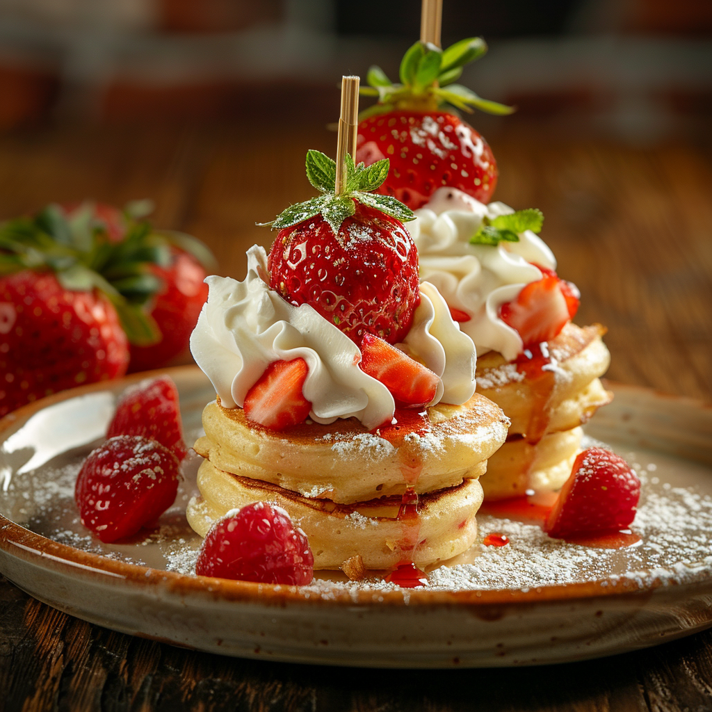 Strawberry Shortcake Pancake Skewers: Irresistible Breakfast Delight 1 Strawberry Shortcake Pancake Skewers