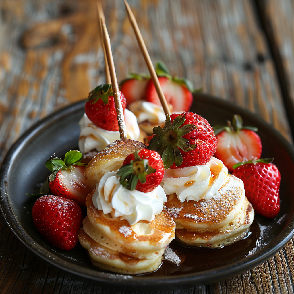 Strawberry Shortcake Pancake Skewers: Irresistible Breakfast Delight 3 Strawberry Shortcake Pancake Skewers