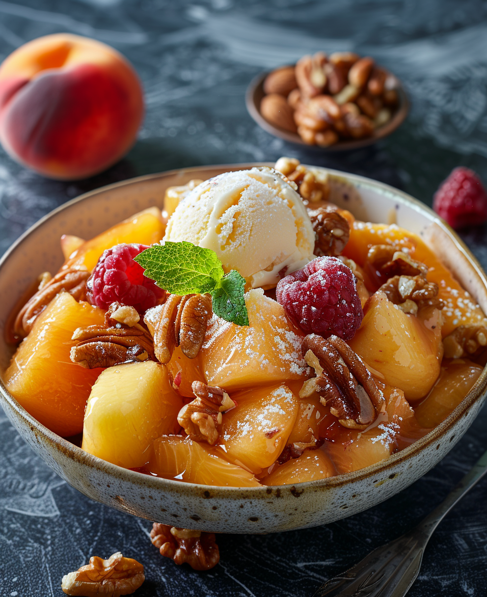 fruit salad with peach pie filling