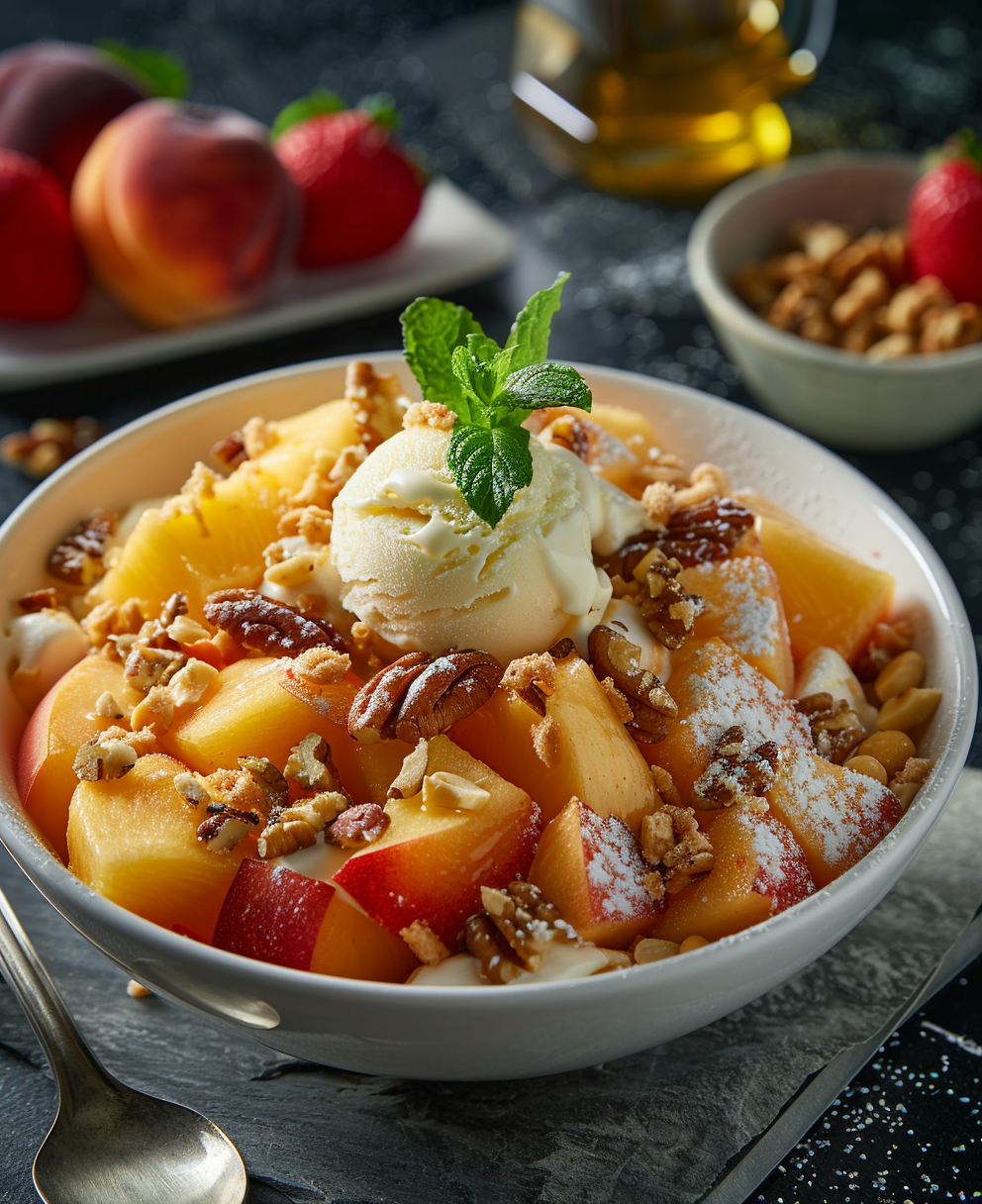 fruit salad with peach pie filling
