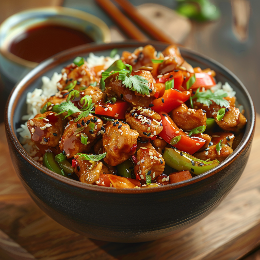 Asian Sesame Chicken & Veggie Bowl: Deliciously Healthy Meal Idea 4 Asian Sesame Chicken & Veggie Bowl