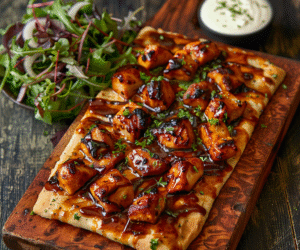 BBQ Chicken Flatbread Lunch: Quick & Delicious Recipe