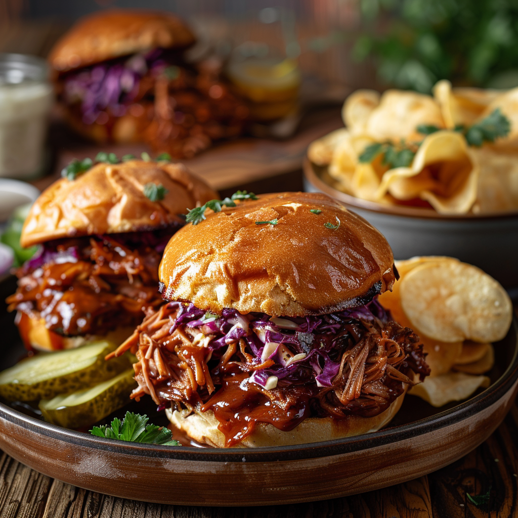 BBQ Pulled Pork Sliders with Coleslaw (Family Sized)