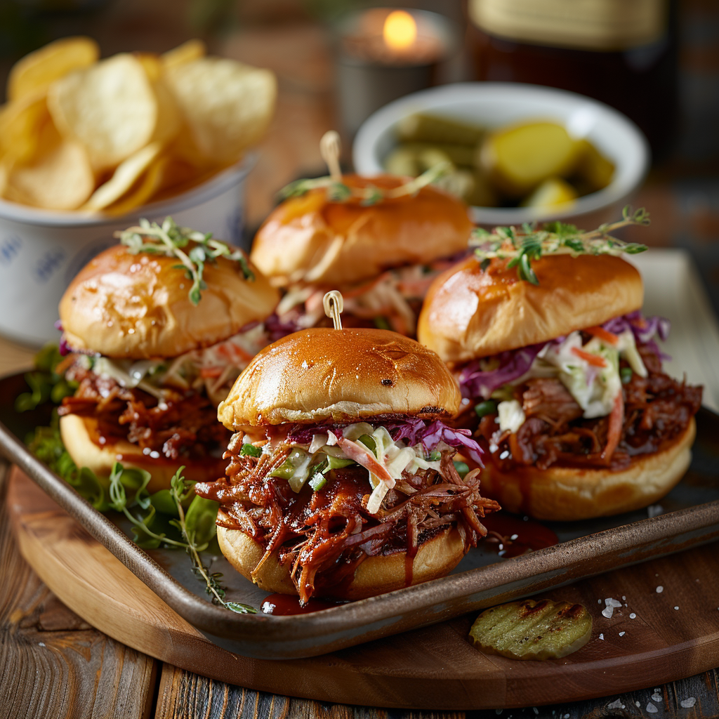 BBQ Pulled Pork Sliders with Coleslaw (Family Sized)