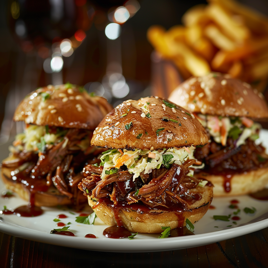 BBQ Pulled Pork Sliders with Coleslaw