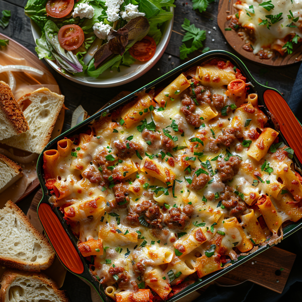 Baked Ziti with Sausage & Ricotta: Irresistibly Creamy Delight 3 Baked Ziti with Sausage & Ricotta