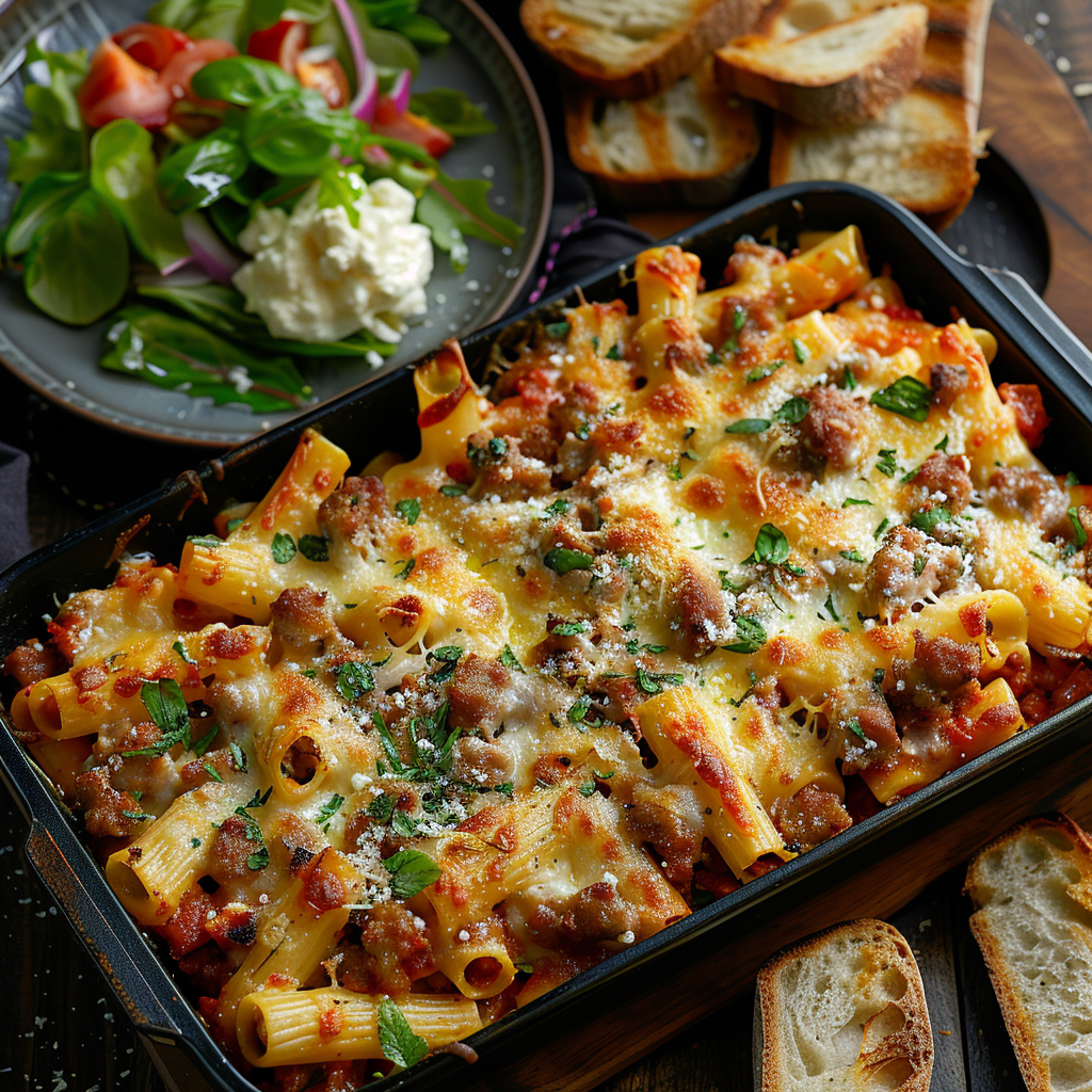 Baked Ziti with Sausage & Ricotta: Irresistibly Creamy Delight 4 Baked Ziti with Sausage & Ricotta