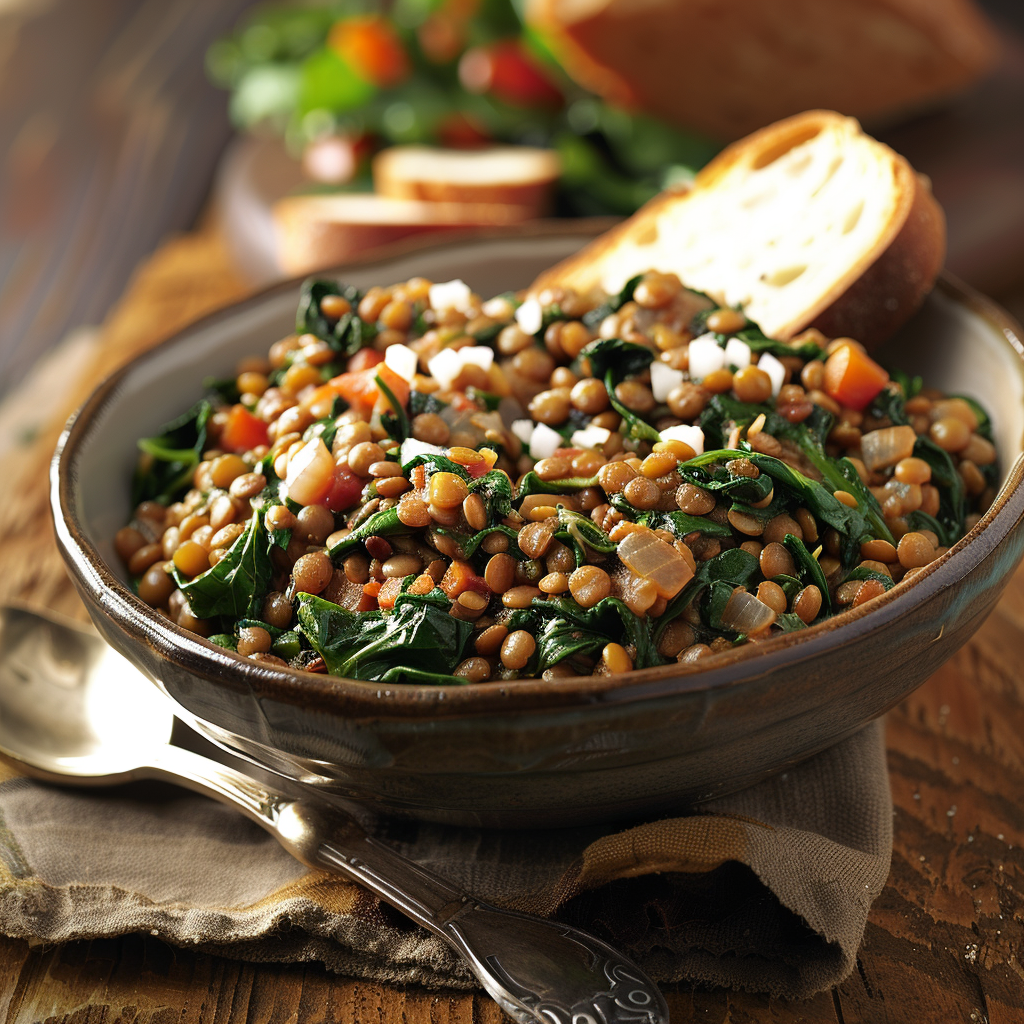 Batch Cook Lentil & Spinach Bowls for the Week