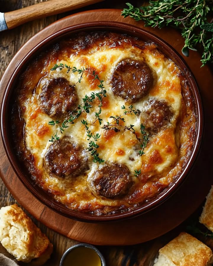 Beef Onion Gratin